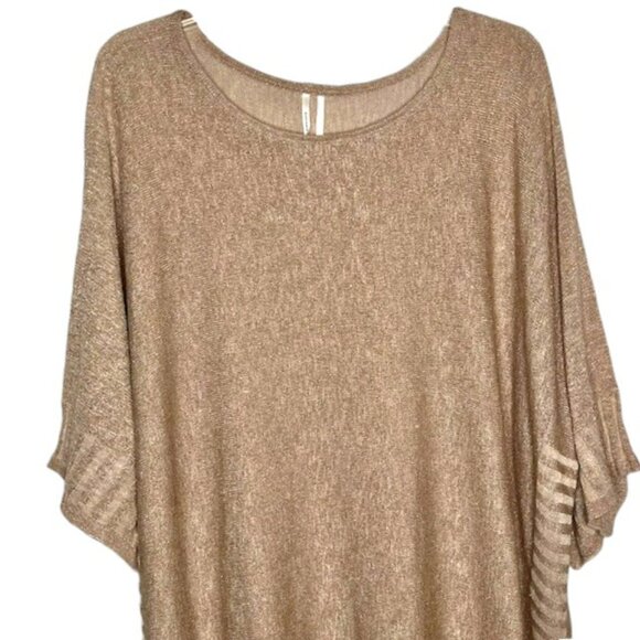 Anthropologie Alicia Shimmer Relaxed Fit Pullover - Gold/Linen - L - Picture 3 of 11